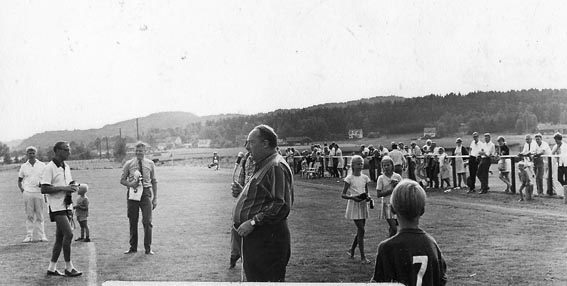 Invigning av nya fotbollsplanen 25 juli 1969